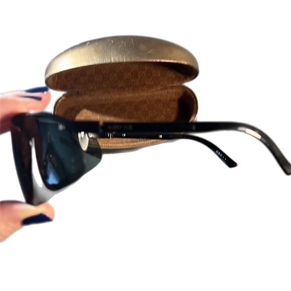 Authentic Gucci 1891/S Rimless Sunglasses Gray Blk Silver Haardware W Gucci Case - Picture 8 of 15